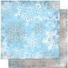 Bo Bunny Press - Midnight Frost Collection - Christmas - 12 x 12 Double Sided Paper - Midnight Frost Crystals