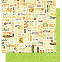 Bo Bunny Press - Mango Luau Collection - 12 x 12 Double Sided Paper - Mango Luau Slang