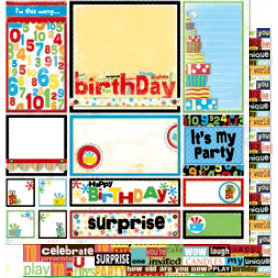 Bo Bunny Press - It's My Party Collection - 12 x 12 Double Sided Paper - It's My Party Cut-Outs