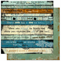 Bo Bunny Press - Mama-razzi Collection - 12 x 12 Double Sided Paper - Mama-razzi Word