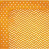 BoBunny - Double Dot Designs Collection - 12 x 12 Double Sided Paper - Chevron - Orange Citrus