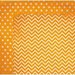 BoBunny - Double Dot Designs Collection - 12 x 12 Double Sided Paper - Chevron - Orange Citrus