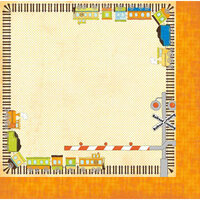 Bo Bunny Press - On The Go Collection - 12 x 12 Double Sided Paper - Choo Choo