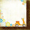 Bo Bunny - On The Go Collection - 12 x 12 Double Sided Paper - Scooter