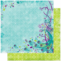 Bo Bunny Press - Peacock Lane Collection - 12 x 12 Double Sided Paper - Peacock Lane