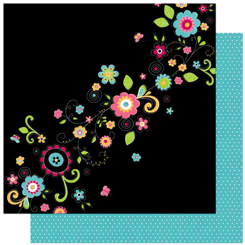 Bo Bunny Press - Petal Pushers Collection - 12 x 12 Double Sided Paper - Petal Pushers