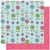 Bo Bunny Press - Petal Pushers Collection - 12 x 12 Double Sided Paper - Petal Pushers Bloomers