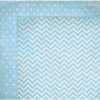 BoBunny - Double Dot Designs Collection - 12 x 12 Double Sided Paper - Chevron - Powder Blue
