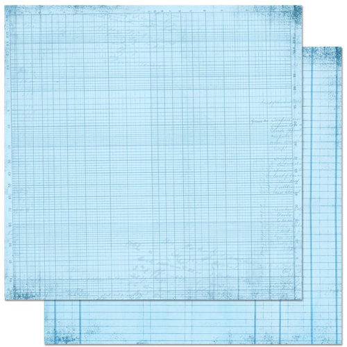 Bo Bunny Press - Double Dot Designs Collection - 12 x 12 Double Sided Paper - Journal - Powder Blue