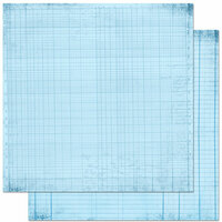 Bo Bunny Press - Double Dot Designs Collection - 12 x 12 Double Sided Paper - Journal - Powder Blue