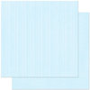 Bo Bunny Press - Double Dot Designs Collection - 12 x 12 Double Sided Paper - Stripe - Powder Blue