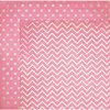 BoBunny - Double Dot Designs Collection - 12 x 12 Double Sided Paper - Chevron - Passion Fruit