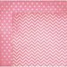 BoBunny - Double Dot Designs Collection - 12 x 12 Double Sided Paper - Chevron - Passion Fruit