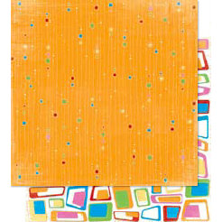 Bo Bunny Press - Popsicle Collection - 12 x 12 Double Sided Paper - Juicy Orange