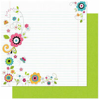 Bo Bunny Press - Petal Pushers Collection - 12 x 12 Double Sided Paper - Petal Pushers Notes