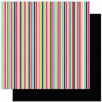 Bo Bunny Press - Petal Pushers Collection - 12 x 12 Double Sided Paper - Petal Pushers Stripe