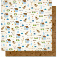 Bo Bunny Press - Pet Shop Collection - 12 x 12 Double Sided Paper - Pet Shop Doggy