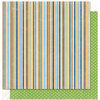 Bo Bunny Press - Pet Shop Collection - 12 x 12 Double Sided Paper - Pet Shop Stripe, CLEARANCE