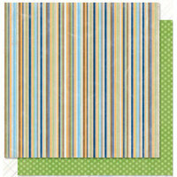 Bo Bunny Press - Pet Shop Collection - 12 x 12 Double Sided Paper - Pet Shop Stripe, CLEARANCE