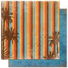 Bo Bunny Press - Paradise Collection - 12 x 12 Double Sided Paper - Paradise Sunset, CLEARANCE