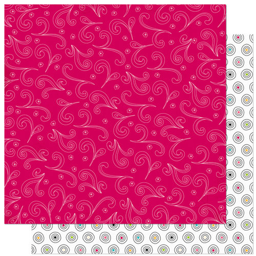 Bo Bunny Press - Petal Pushers Collection - 12 x 12 Double Sided Paper - Petal Pushers Whoosh!