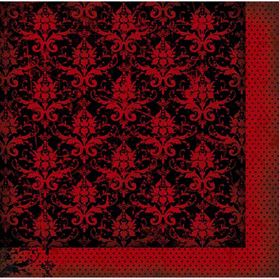 Bo Bunny - Serenity Collection - 12 x 12 Double Sided Paper - Damask