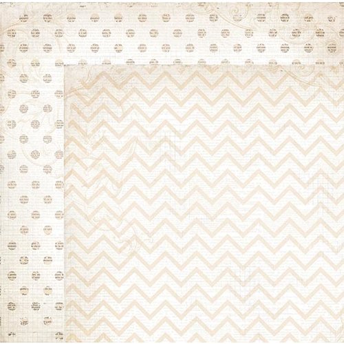 BoBunny - Double Dot Designs Collection - 12 x 12 Double Sided Paper - Chevron - Sugar
