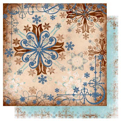 Bo Bunny Press - Snowfall Collection - 12 x 12 Double Sided Paper - Hot Chocolate