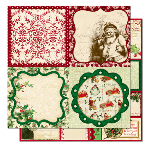 Bo Bunny Press - St. Nick Collection - Christmas - 12 x 12 Double Sided Paper - St. Nick Cut Outs