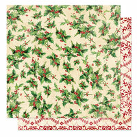 Bo Bunny Press - St. Nick Collection - Christmas - 12 x 12 Double Sided Paper - St. Nick Noel