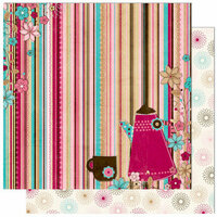 Bo Bunny - Sweet Tooth Collection - 12 x 12 Double Sided Paper - Stripe