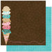 Bo Bunny Press - Sweet Tooth Collection - 12 x 12 Double Sided Paper - Scoops