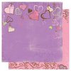 Bo Bunny - Smoochable Collection - 12 x 12 Double Sided Paper - Heart Strings
