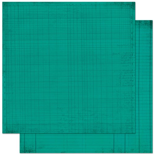 Bo Bunny Press - Double Dot Designs Collection - 12 x 12 Double Sided Paper - Journal - Turquoise