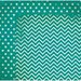 BoBunny - Double Dot Designs Collection - 12 x 12 Double Sided Paper - Chevron - Turquoise