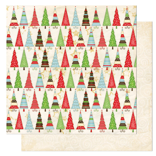 Bo Bunny Press - Tis The Season Collection - Christmas - 12 x 12 Double Sided Paper - Tis The Season Deck The Halls
