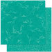 Bo Bunny Press - Double Dot Designs Collection - 12 x 12 Double Sided Paper - Flourish - Turquoise