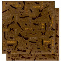 Bo Bunny Press - U Bug Me Collection - 12 x 12 Double Sided Paper - U Bug Me, CLEARANCE