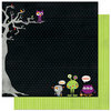 Bo Bunny Press - Whoo-ligans Collection - Halloween - 12 x 12 Double Sided Paper - Whoo-ligans