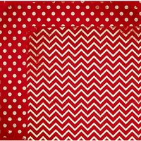 BoBunny - Double Dot Designs Collection - 12 x 12 Double Sided Paper - Chevron - Wild Berry