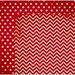 BoBunny - Double Dot Designs Collection - 12 x 12 Double Sided Paper - Chevron - Wild Berry