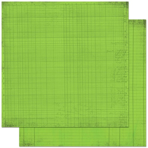 Bo Bunny Press - Double Dot Designs Collection - 12 x 12 Double Sided Paper - Journal - Wasabi