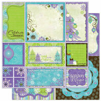 Bo Bunny Press - Winter Joy Collection - Christmas - 12 x 12 Double Sided Paper - Winter Joy Cut Outs