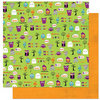 Bo Bunny Press - Whoo-ligans Collection - Halloween - 12 x 12 Double Sided Paper - Whoo-ligans Rahh, CLEARANCE