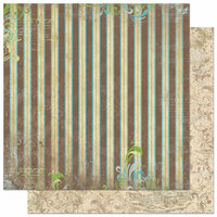 Bo Bunny Press - Welcome Home Collection - 12 x 12 Double Sided Paper - Stripe