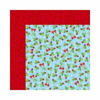 Bo Bunny - Mistletoe Collection - Christmas - 12 x 12 Double Sided Paper - Pucker Up