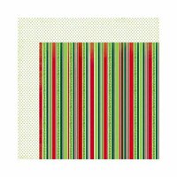 Bo Bunny - Mistletoe Collection - Christmas - 12 x 12 Double Sided Paper - Stripe