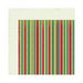 Bo Bunny - Mistletoe Collection - Christmas - 12 x 12 Double Sided Paper - Stripe