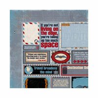 Bo Bunny - Detour Collection - 12 x 12 Double Sided Paper - Quotes