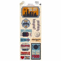 Bo Bunny - Detour Collection - Cardstock Stickers - Without A Map